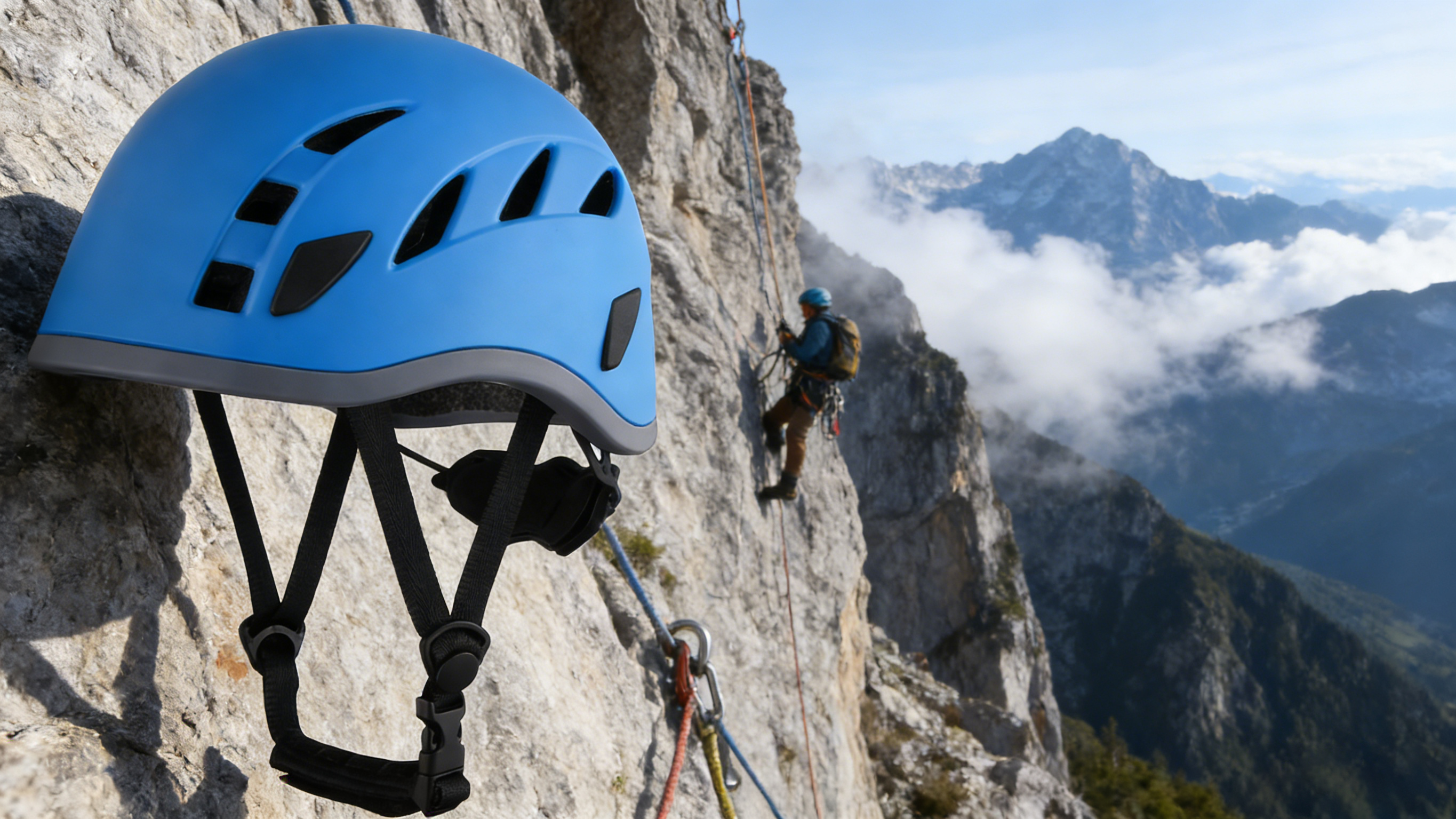 rock climbing helmet Casco da arrampicata su roccia