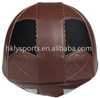 CASCO DA EQUITAZIONE DI SICUREZZA PER SCUOLA DI CAVALLO SPORTIVO RIVESTITO IN PELLE