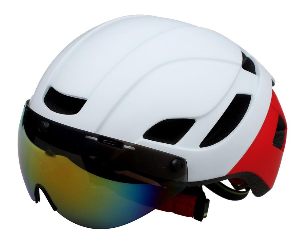 Casco da bici con occhiali magnetici rimovibili Visiera Casco da mountain bike Casco da ciclismo per adulti per uomo Donna Gioventù