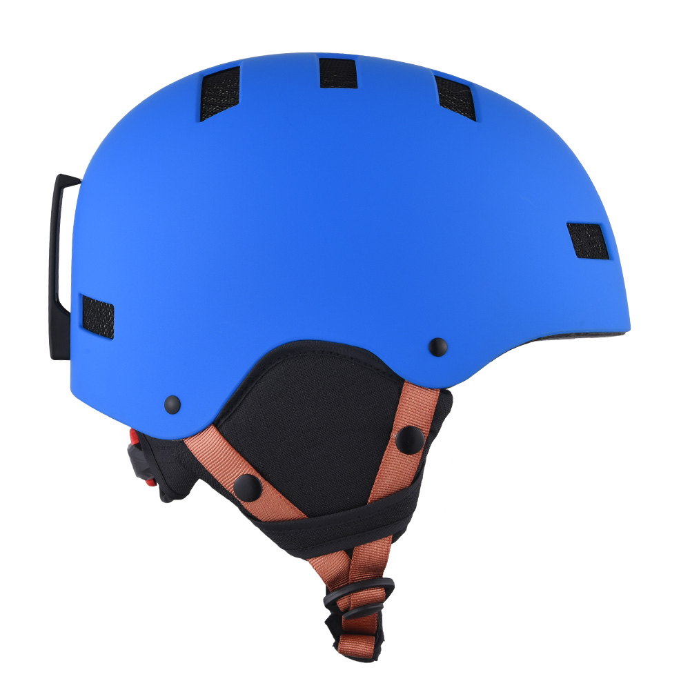 Sci invernale professionale all'aperto Snowboard rimovibile Casco da sci da neve con certificazione CE ASTM Sicurezza per uomo, donna, gioventù Caschi da sci blu