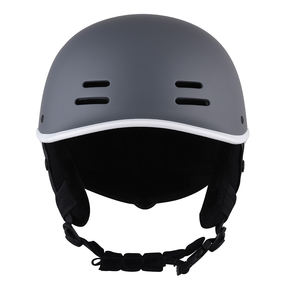 Casco da sci per adulti certificato CE all'ingrosso Casco da sci per scooter elettrico di sicurezza per snowboard per adulti Grigio