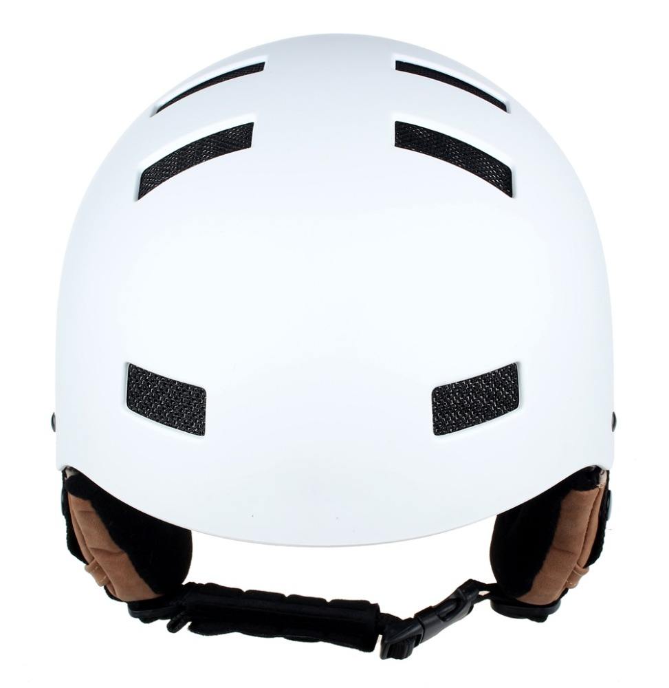 Casco da sci da neve con calotta protettiva in ABS CE ASTM e fodera in EPS con paraorecchie in pelle