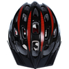 Casco protettivo da bicicletta per adulti Wind Cross nero rosso con visiera, casco traspirante