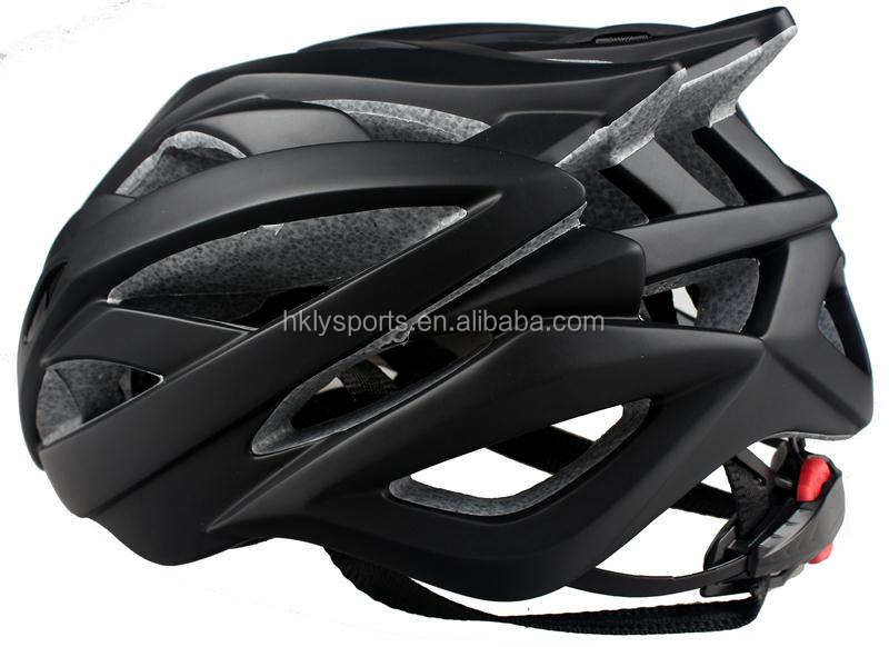 Shengtao Prezzo di fabbrica ST938B In-mold Fibra di carbonio 1 strato PC + Casco sportivo da bicicletta sportivo EPS nero con fibbia ITW