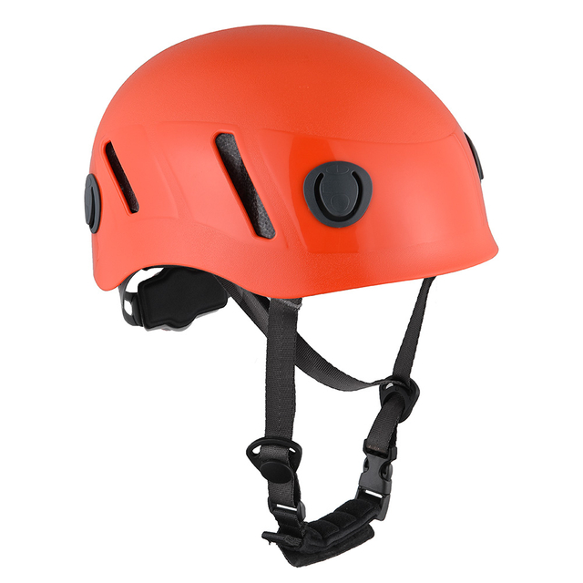 Casco per alpinismo/arrampicata su roccia/sicurezza per sport estremi arancione