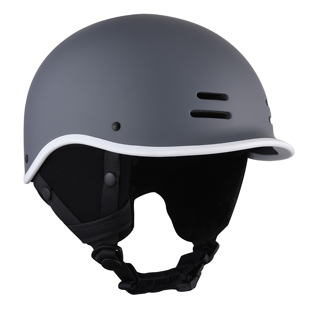 Casco da sci per adulti certificato CE all'ingrosso Casco da sci per scooter elettrico di sicurezza per snowboard per adulti Grigio