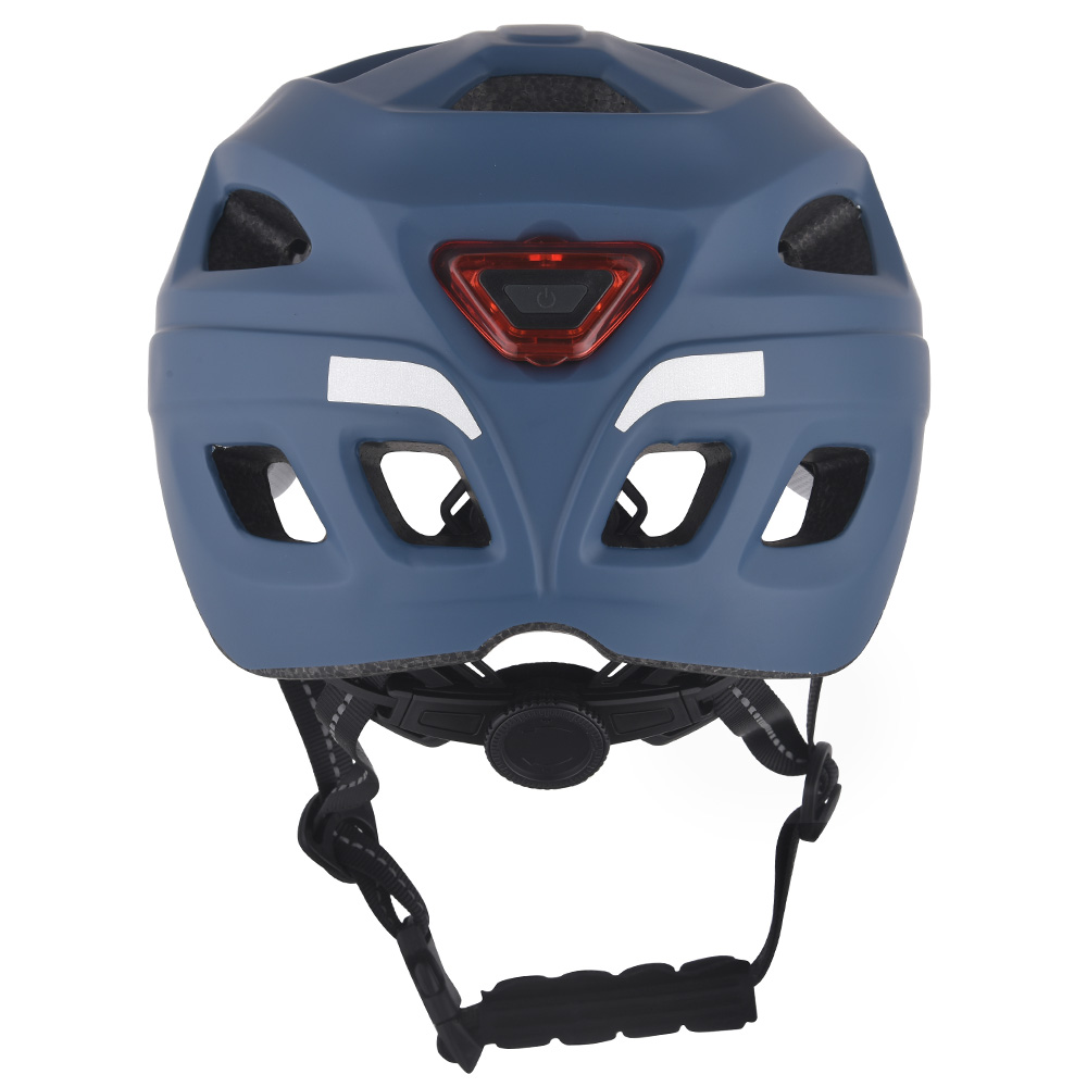 Nuovo casco da bici Casco da ciclismo in-mold per PC leggero a LED, Casco da bici da corsa su strada di montagna per sport sicuri per adulti Blu.