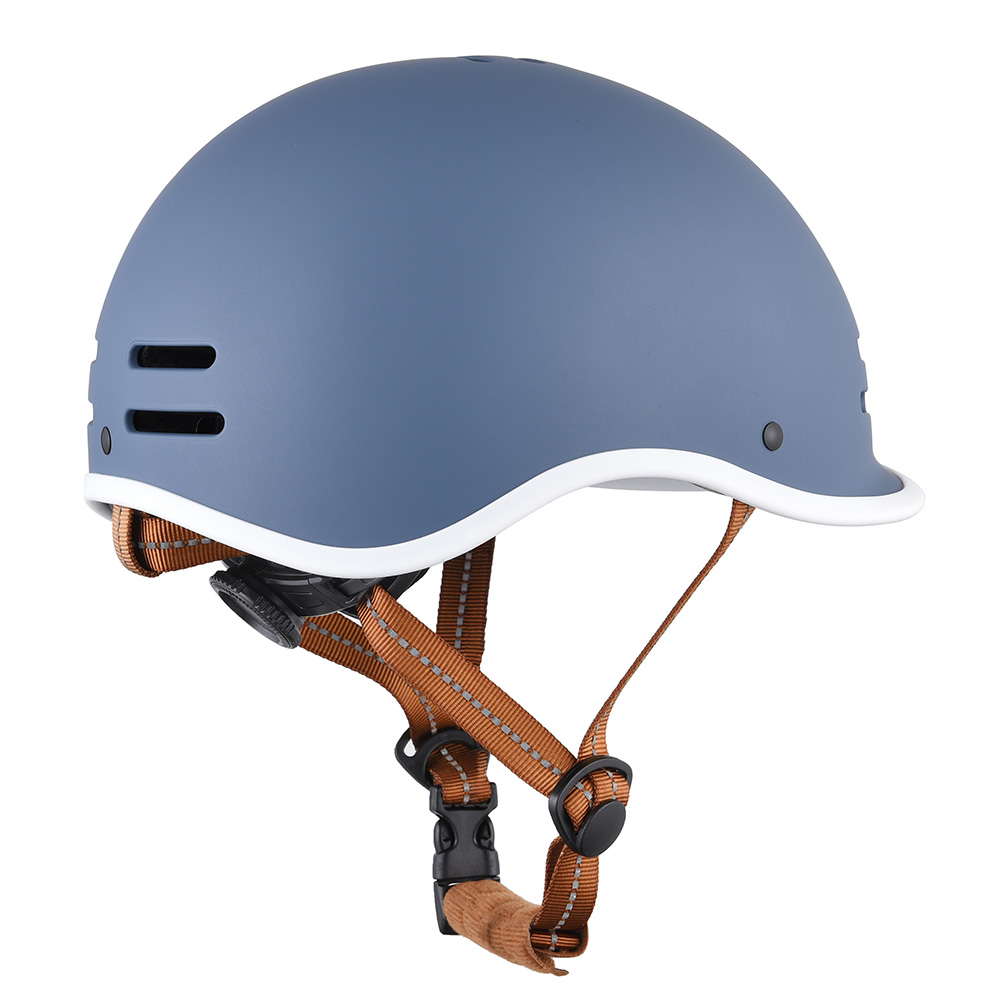 Casco da pattinaggio per adulti certificato CE all'ingrosso Casco da skateboard per scooter elettrico di sicurezza per adulto blu