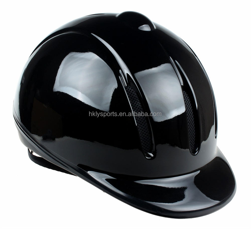 Casco equestre per attrezzatura da cavallo regolabile nero per adulti per bambini