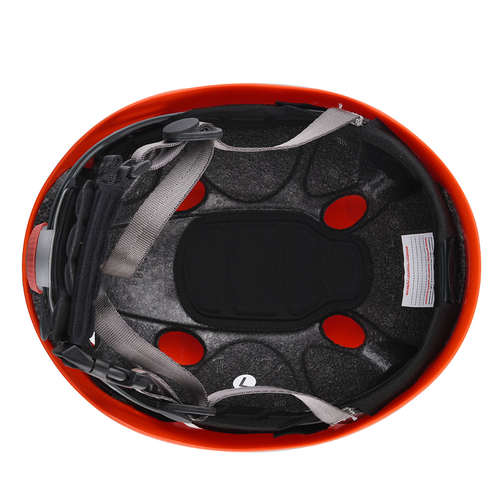 Casco per alpinismo/arrampicata su roccia/sicurezza per sport estremi arancione