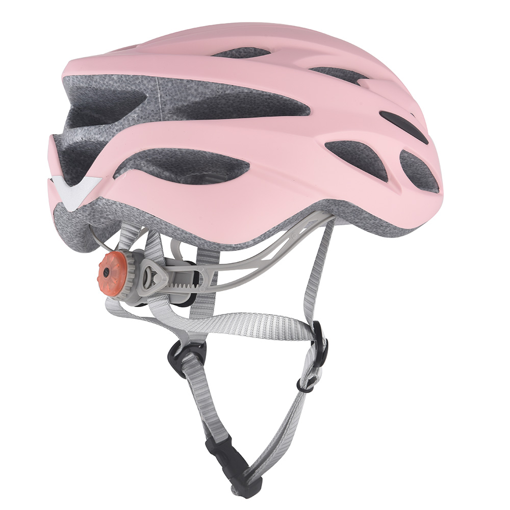 Casco da bici da strada certificato Casco da bicicletta per adulti in schiuma regolabile con luce di sicurezza a LED