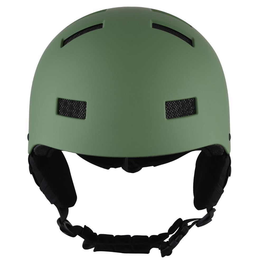 Casco da sci da neve rimovibile per sci invernale professionale all'aperto con certificazione CE ASTM di sicurezza per uomini, donne e giovani Caschi da sci verdi