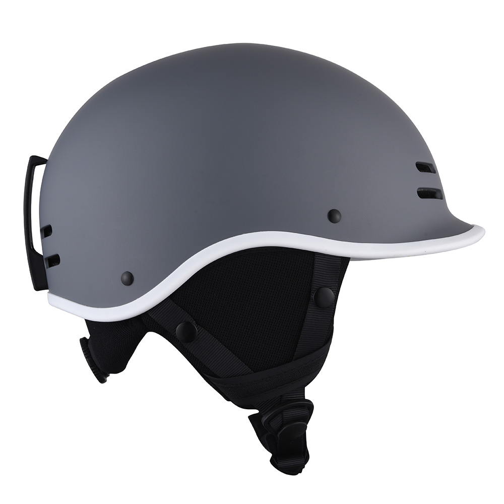 Casco da sci per adulti certificato CE all'ingrosso Casco da sci per scooter elettrico di sicurezza per snowboard per adulti Grigio