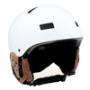 Casco da sci da neve con calotta protettiva in ABS CE ASTM e fodera in EPS con paraorecchie in pelle