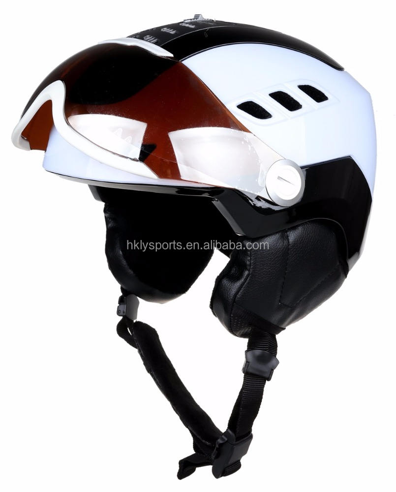 Sport invernali sulla neve Sci Pattinaggio Casco da sci per adulti in-mould con vetro
