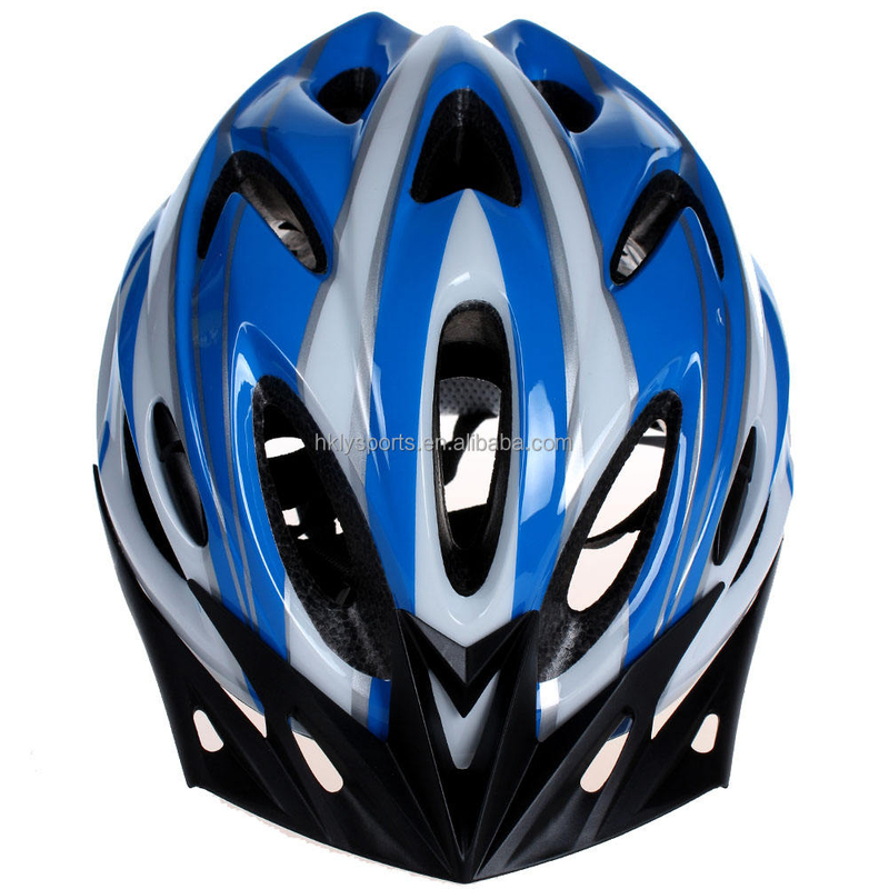 Casco da ciclismo In-Mold Casco da bicicletta per adulti classico di sicurezza nero con visiera