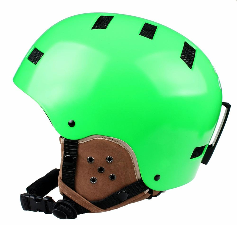 Casco da sci da snowboard in pelle personalizzato approvato CE ASTM