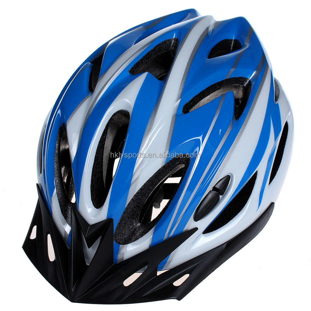 Casco da ciclismo In-Mold Casco da bicicletta per adulti classico di sicurezza nero con visiera