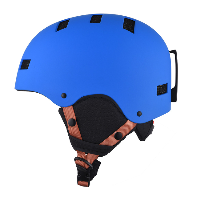 Sci invernale professionale all'aperto Snowboard rimovibile Casco da sci da neve con certificazione CE ASTM Sicurezza per uomo, donna, gioventù Caschi da sci blu