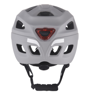 Nuovo casco da bici Casco da ciclismo in-mold per PC leggero a LED, Casco da bici da corsa su strada di montagna per sport sicuri per adulti Grigio