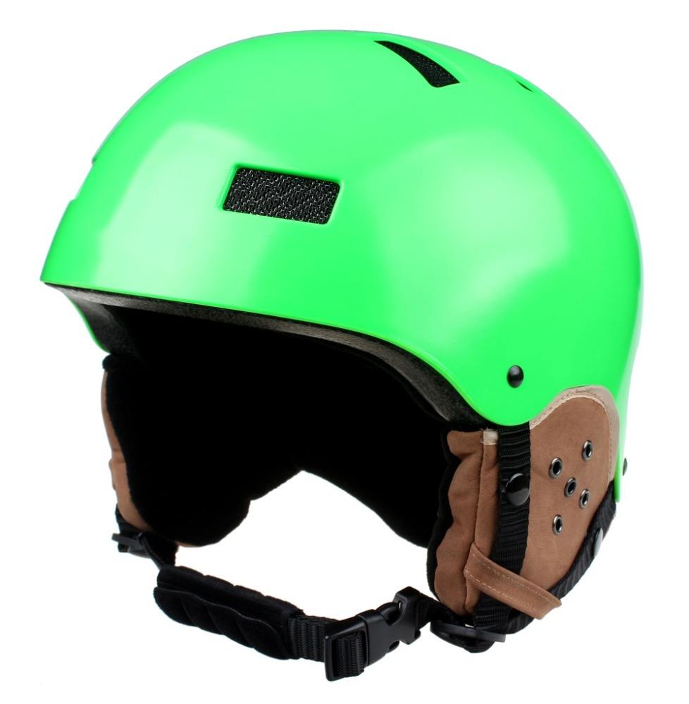 Casco da sci da snowboard in pelle personalizzato approvato CE ASTM