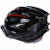 Casco protettivo da bicicletta per adulti Wind Cross nero rosso con visiera, casco traspirante