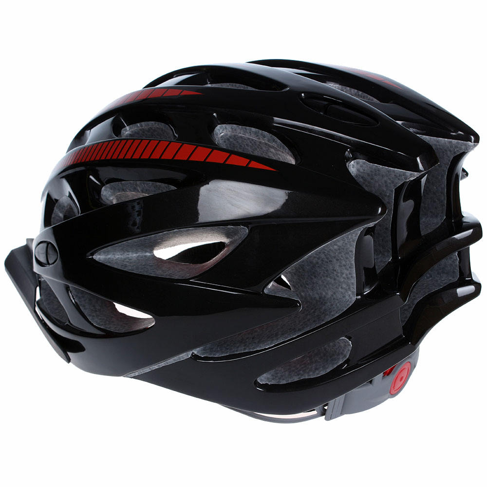 Casco protettivo da bicicletta per adulti Wind Cross nero rosso con visiera, casco traspirante