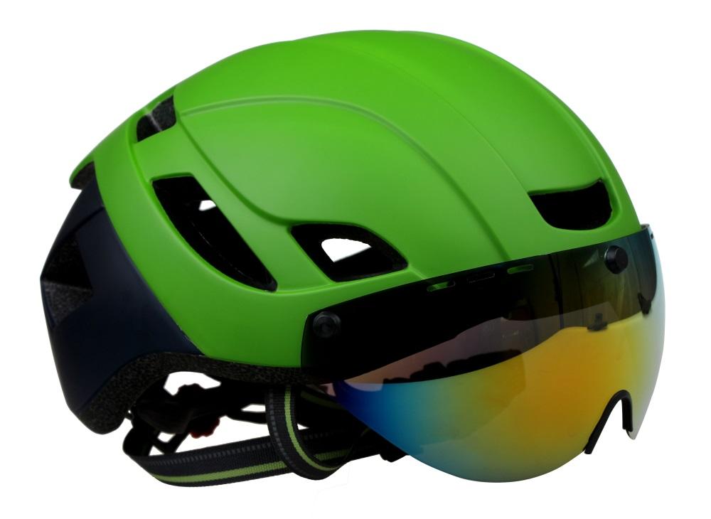 Casco da bici con occhiali magnetici rimovibili Visiera Casco da mountain bike Casco da ciclismo per adulti per uomo Donna Gioventù