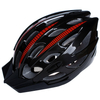 Casco protettivo da bicicletta per adulti Wind Cross nero rosso con visiera, casco traspirante