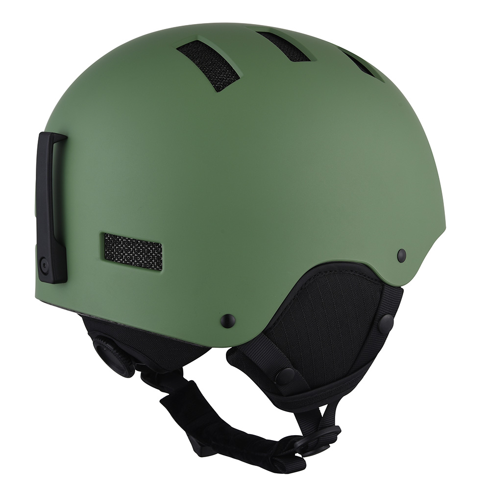 Casco da sci da neve rimovibile per sci invernale professionale all'aperto con certificazione CE ASTM di sicurezza per uomini, donne e giovani Caschi da sci verdi
