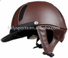 CASCO DA EQUITAZIONE DI SICUREZZA PER SCUOLA DI CAVALLO SPORTIVO RIVESTITO IN PELLE