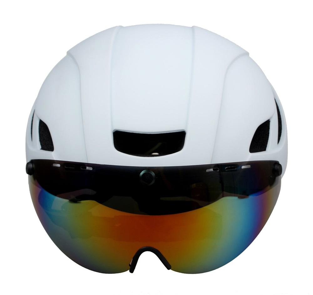 Casco da bici con occhiali magnetici rimovibili Visiera Casco da mountain bike Casco da ciclismo per adulti per uomo Donna Gioventù