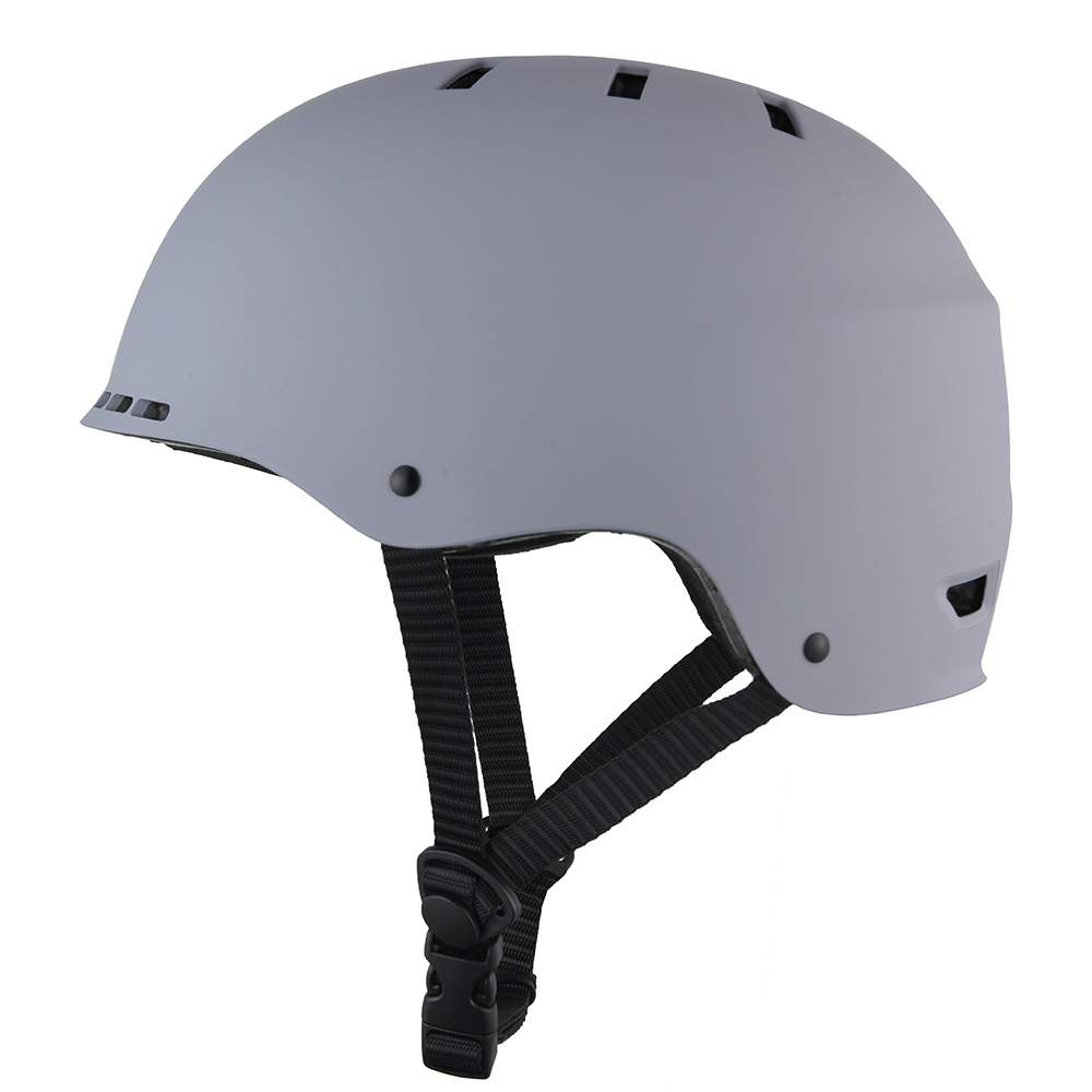 Casco da pattinaggio per bicicletta da skateboard in ABS di sicurezza CE / CPSC grigio